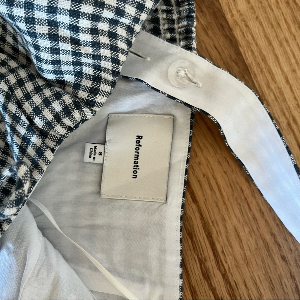 Reformation Linen Dress in Gingham - Picture 6 of 7